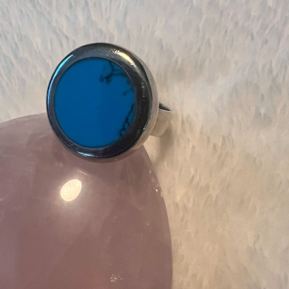 Turquoise .925 Sterling Ring - Picture 3 of 7